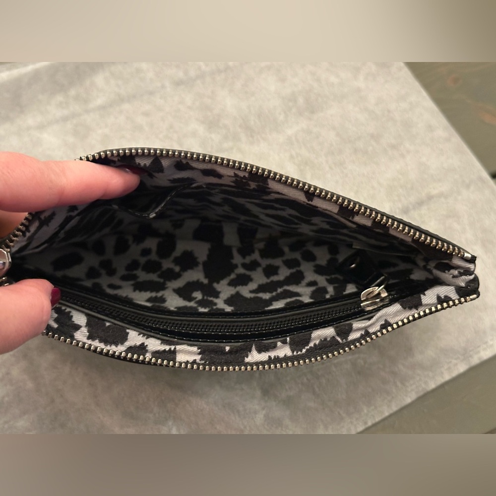 Betsey Johnson Teal and Yellow Leopard Clutch - Picture 4 of 5
